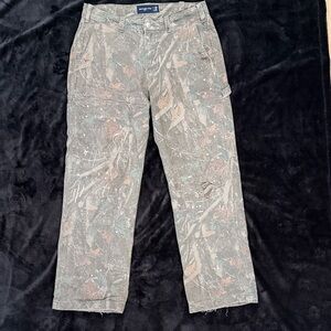 Abercrombie & Fitch Green Camouflage Cargo Pants